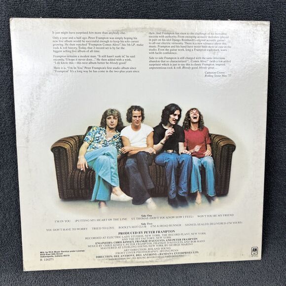 Peter Frampton I'm In You A&M SP 4704 Vintage 70s LP Record Clipped Edge Sealed - Picture 7 of 7